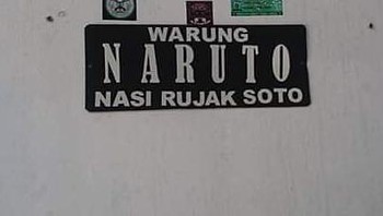 Nasi, rujak, dan soto, jadinya naruto. Foto: X/nocontextwarung