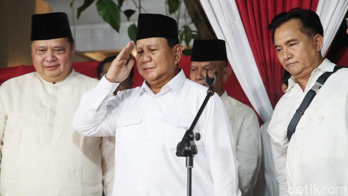 Semringah Prabowo saat Pidato Kemenangan Pilpres 2024