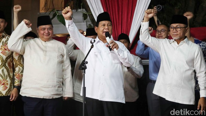 Semringah Prabowo saat Pidato Kemenangan Pilpres 2024 Semringah Prabowo saat Pidato Kemenangan Pilpres 2024