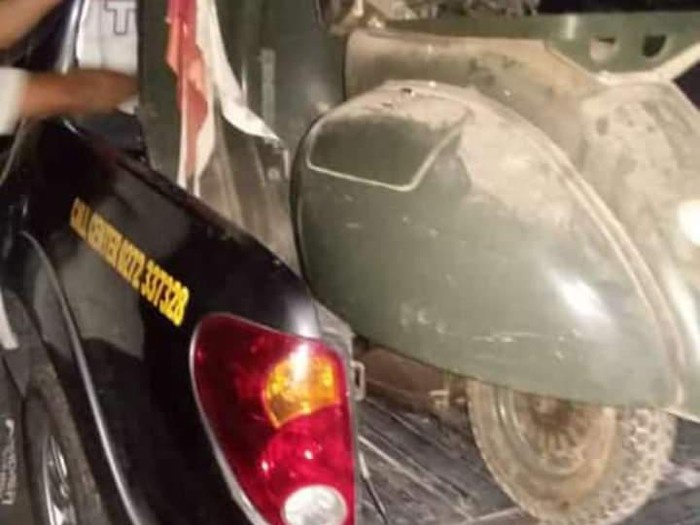 Sepeda motor vespa yang dicuri dua remaja di Klaten.