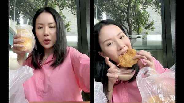 Agnes Jennifer Ikut Takjil War, Pamerkan Hasil Makanan yang Dibeli