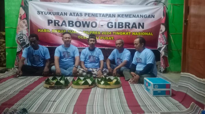 Bolo Gibran Nganjuk syukuran kemenangan Prabowo-Gibran