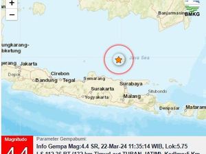 Gempa Susulan M 4,4 Kembali Guncang Tuban