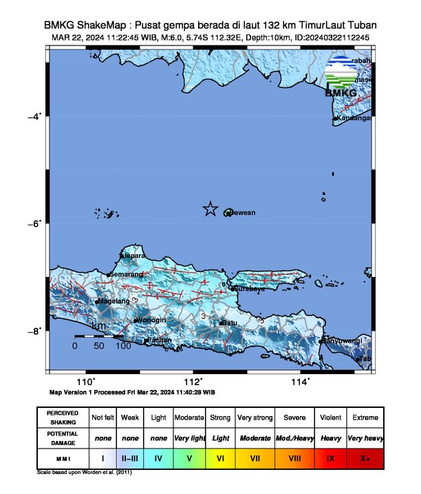 Gempa M6,0 guncang Tuban.