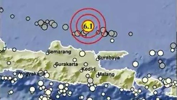 Gempa Kuat 6,5 M di Tuban Terasa ke Jakarta 