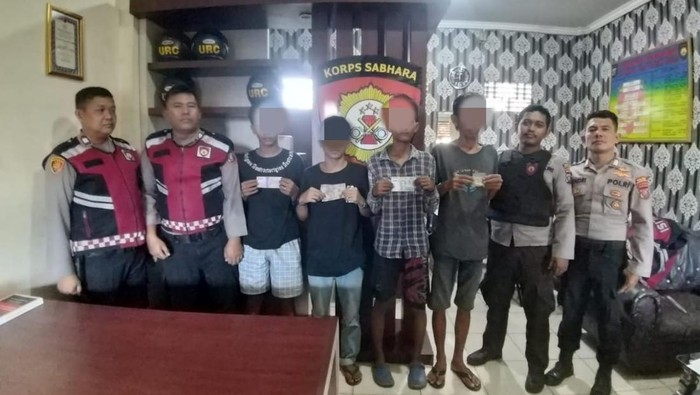 Polisi menangkap empat pelaku pungli di Belawan (Dok. Polres Pelabuhan Belawan)