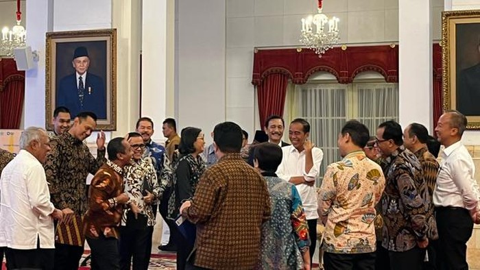 Suasana di Istana usai Presiden-Wapres dan para menteri melaporkan SPT (Eva/detikcom)