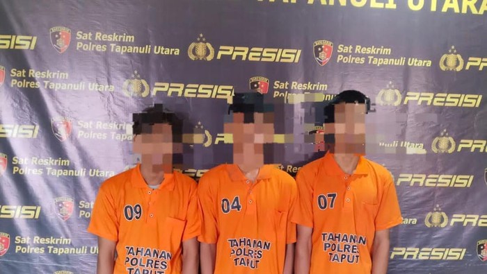 3 remaja pelaku pencurian uang infak di masjid di Tapanuli Utara ditangkap. (Dok Polres Tapanuli Utara)