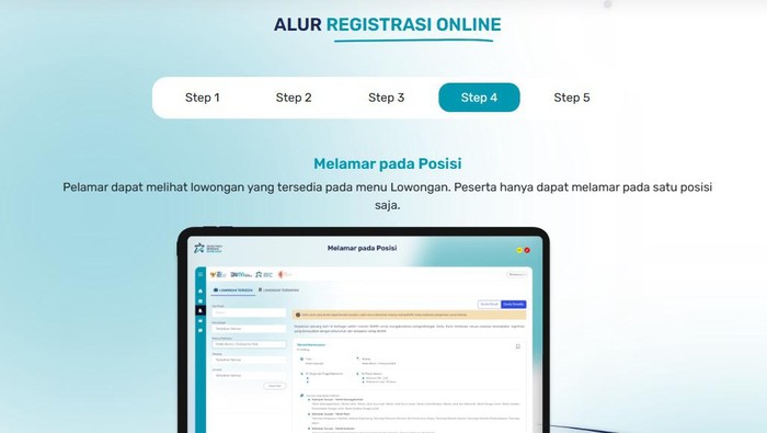 Alur registrasi online Rekrutmen Bersama BUMN 2024.
