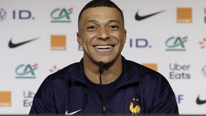 Soccer Football - International Friendly - France Press Conference - Lyon, France - March 22, 2024 Frances Kylian Mbappe during the press conference REUTERS/Benoit Tessier