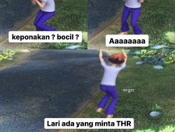 Meme Lucu THR Lebaran Anak