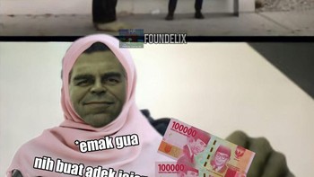 Alhamdulillah, sebulan penuh berpuasa dapat berkah dan THR banyak. Foto: Facebook/cuma.fl.3