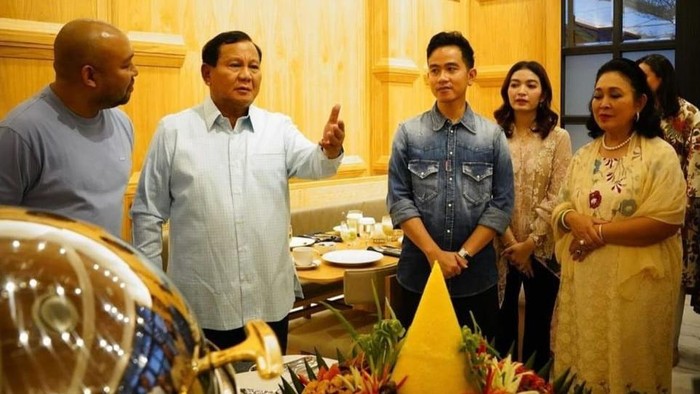 Momen Prabowo-Titiek dan Gibran-Selvi hadir di ulang tahun Didit (dok.Instagram Prabowo)