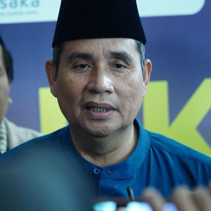 Direktur Bina Umrah dan Haji Khusus Jaja Jaelani saat memberi materi dalam Bimbingan Teknis (Bimtek) PPIH Arab Saudi di Asrama Haji Pondok Gede, Minggu (24/3/2024).