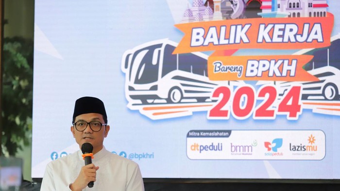 Badan Pengelola Keuangan Haji (BPKH) kembali menghadirkan program Balik Kerja Bareng BPKH 2024 guna membantu pemudik kembali ke perantauan usai libur Lebaran 2024.