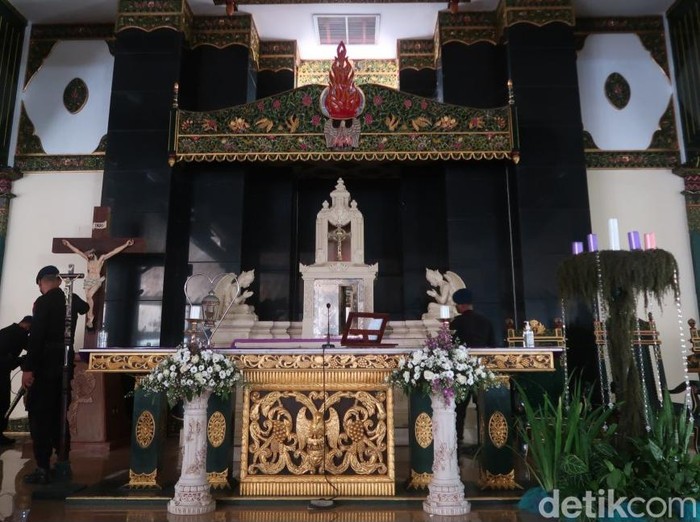Gereja Hati Kudus Tuhan Yesus (HKTY) Ganjuran, Bambanglipuro, Kabupaten Bantul, DIY, Senin (25/3/2024).