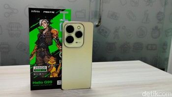 Varian yang diunboxing adalah Infinix Hot 40 Pro warna Horizon Gold. Foto: Rizqy Nur Amalia/detikINET