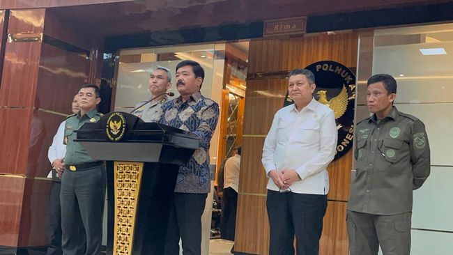 Konferensi pers di Kemenko Polhukam (Rumondang/detikcom)