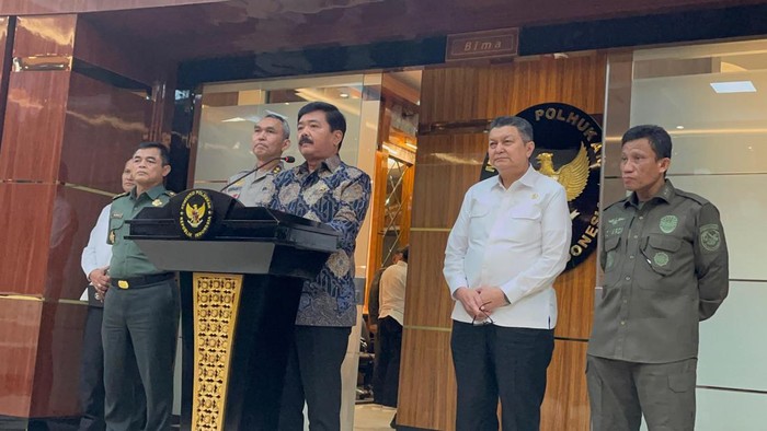Konferensi pers di Kemenko Polhukam (Rumondang/detikcom)