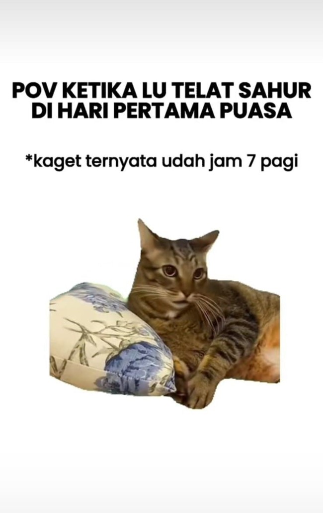 Baru hari pertama puasa sudah telat bangun sahur. Ada yang pernah ngalamin juga? Foto: Twitter