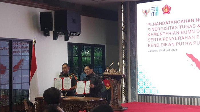 Penandatanganan Nota Kesepahaman Sinergitas Tugas dan Fungsi Kementerian BUMN dan TNI