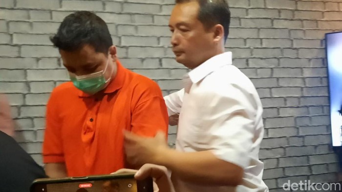 Polisi menggelar konferensi pers terkait aksi koboi Mampang Prapatan, Jakarta Selatan.