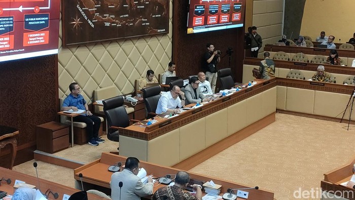 Rapat Komisi II DPR, Senin (25/3/2024). (Dwi Rahmawati/detikcom).