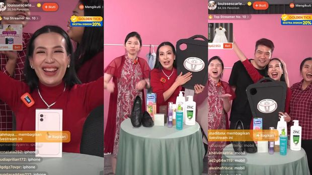Tangkapan layar live shopping