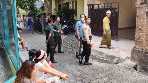 TKP bule Amerika Serikat ditemukan bersimbah darah di Kuta, Badung, Bali, Senin (25/3/2024). (Istimewa)