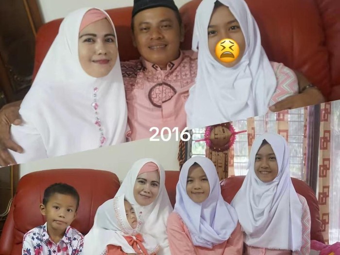 Wanita ini mengunggah foto sarimbit bersama keluarga dari tahun ke tahun, mendadak viral di media sosial