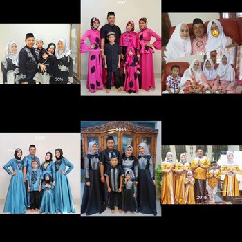 Wanita ini mengunggah foto sarimbit bersama keluarga dari tahun ke tahun, mendadak viral di media sosial