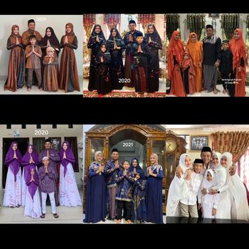 Wanita ini mengunggah foto sarimbit bersama keluarga dari tahun ke tahun, mendadak viral di media sosial