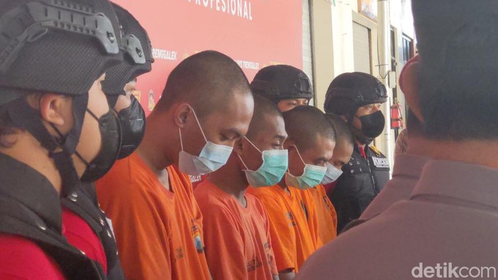 4 pemuda pelaku penculikan dan penganiayaan di Trenggalek