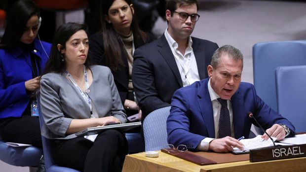 Members of the United Nations Security Council meet on the day of a vote on a Gaza resolution that demands an immediate ceasefire for the month of Ramadan leading to a permanent sustainable ceasefire, and the immediate and unconditional release of all hostages, at U.N. headquarters in New York City, U.S., March 25, 2024. REUTERS/Andrew Kelly