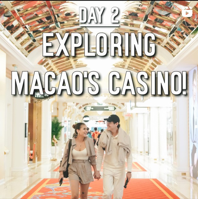 Tak ketinggalan Karin dan Aby juga berkunjung ke tempat kasino di Macau. Di sana, judi diketahui merupakan kegiatan yang legal dan menjadi salah satu entertainment terbesar. Foto: Instagram/@narinkovilda