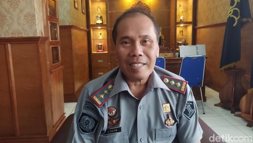 Kepala Rutan Kelas II B Negara, Lilik Subagiono saat ditemui detikBali di kantornya, Selasa (26/3/2024). (I Putu Adi Budiastrawan/detikBali)