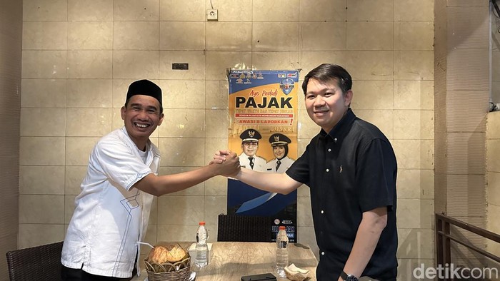 Ketua DPRD Makassar Rudianto Lallo bersama Ketua Gerindra Eric Horas.