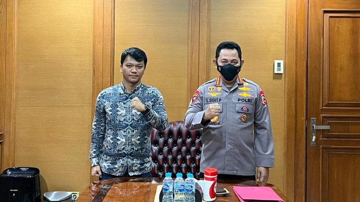 Ketua Umum DPP GMNI Imanuel Cahyadi dan Kapolri Jenderal Listyo Sigit Prabowo