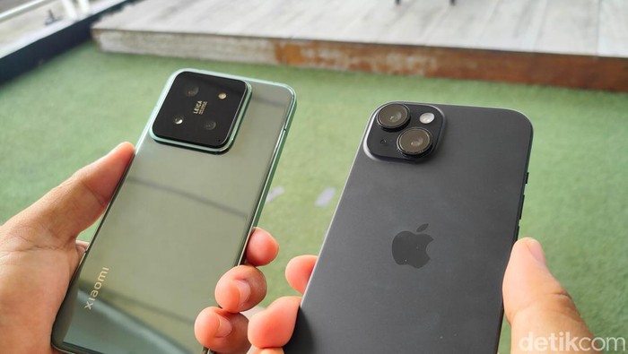 Perbandingan hasil foto iPhone 15 vs Xiaomi 14