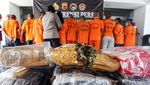 Puluhan Pengedar Narkotika Digiring di Mapolres Bogor