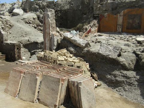 A view of an ancient domus during archaeological excavations in the ancient archeological site of Pompeii, Italy, in this handout photo obtained by Reuters on March 25, 2024. Parco Archeologico di Pompei/Handout via REUTERS THIS IMAGE HAS BEEN SUPPLIED BY A THIRD PARTY. NO RESALES. NO ARCHIVES