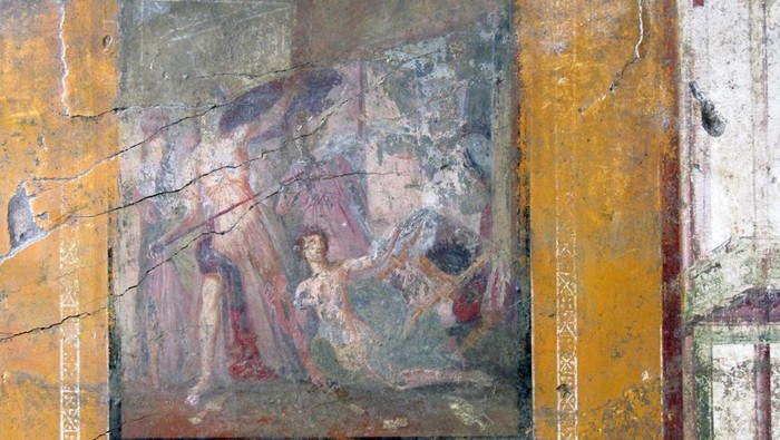 A view of an ancient domus during archaeological excavations in the ancient archeological site of Pompeii, Italy, in this handout photo obtained by Reuters on March 25, 2024. Parco Archeologico di Pompei/Handout via REUTERS THIS IMAGE HAS BEEN SUPPLIED BY A THIRD PARTY. NO RESALES. NO ARCHIVES