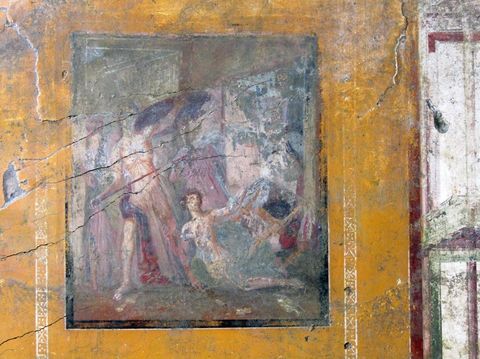 A view of an ancient domus during archaeological excavations in the ancient archeological site of Pompeii, Italy, in this handout photo obtained by Reuters on March 25, 2024. Parco Archeologico di Pompei/Handout via REUTERS THIS IMAGE HAS BEEN SUPPLIED BY A THIRD PARTY. NO RESALES. NO ARCHIVES