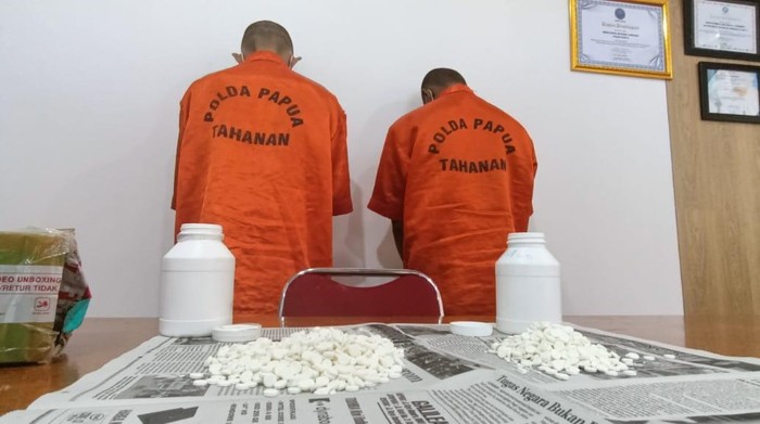 2 Pria kantongi obat terlarang di Jayapura diamankan. Dokumen Istimewa