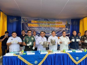 Bea Cukai dan BNN Musnahkan Ribuan Gram Narkoba di Kalimantan Barat