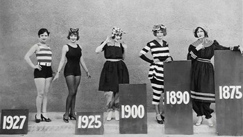 Evolusi Baju Renang Wanita Tahun 1875 Sampai 1927 Foto: Boredpanda