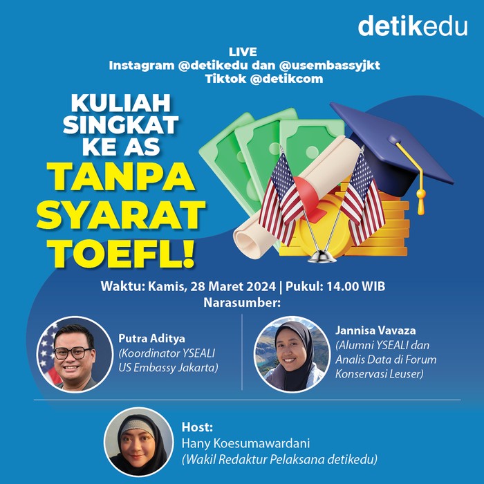 Kuliah singkat ke AS tanpa syarat TOEFL!
