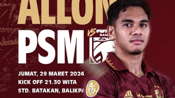 PSM Makassar Vs Borneo FC di Liga 1 2023/2024.