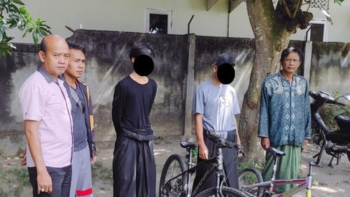 Dua remaja terlibat perang sarung diamankan. Foto: humas Polres Lombok Barat.
