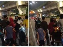 Respek! Gerombolan Bocil Pukul Mundur Pemotor Lawan Arah di Jaktim